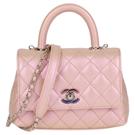 chanel coco handle mini pink|Chanel coco top handle small.